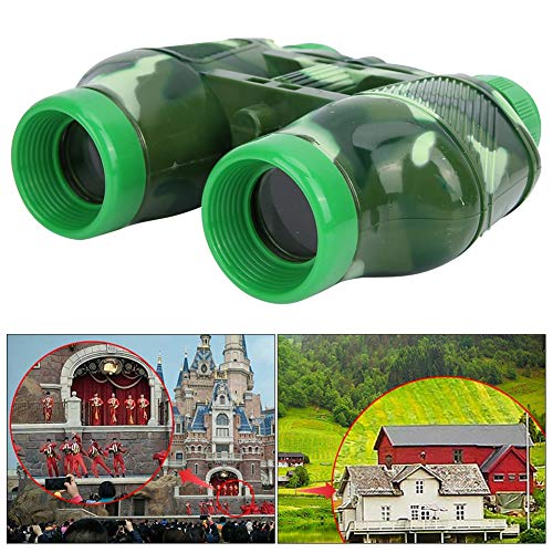 Binocular para Niños, Juguete Binocular Transparente con Binocular con Brújula de Cordón para Escalada para Turismo para Campo de Fútbol para Deportes Al Aire Libre(Verde)