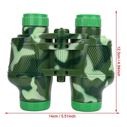 Binocular para Niños, Juguete Binocular Transparente con Binocular con Brújula de Cordón para Escalada para Turismo para Campo de Fútbol para Deportes Al Aire Libre(Verde)