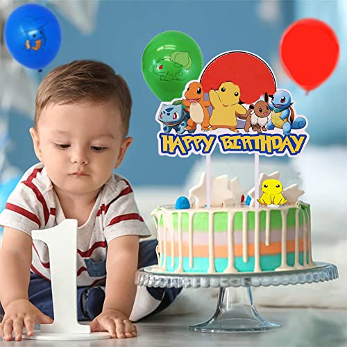 Birthday Party Decoration, Globo Elfos Mascotas Happy Birthday Banner Cake Topper para Niños y Niños La Decoración de Cumpleaños