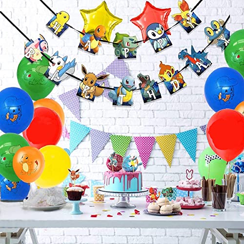 Birthday Party Decoration, Globo Elfos Mascotas Happy Birthday Banner Cake Topper para Niños y Niños La Decoración de Cumpleaños