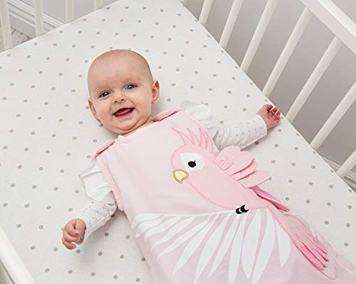 Bizzi Growin Saco de Dormir Parrot - 0-6 Meses/2.5 TOG - Saco de Dormir de Punto Rosa