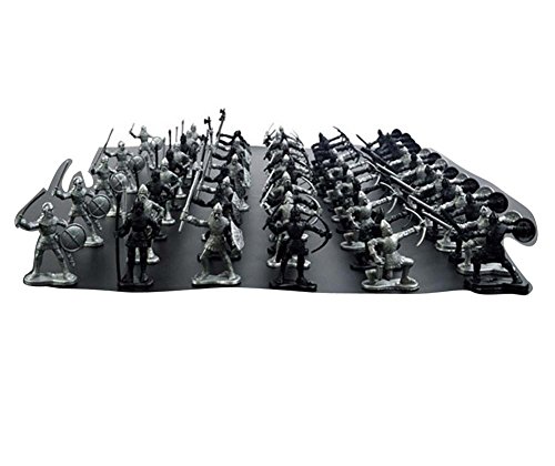 Black Temptation 60 PC Plastic Soldiers Modelo Toy Sand Table Model Regalo Niño / Kid Toy, 5 CM