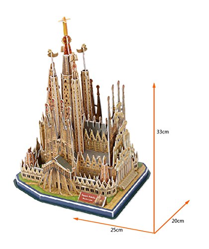 Black Temptation [Sagrada Familia] Papel Arquitectura La construcción de Modelos Puzzle 3D Jugue