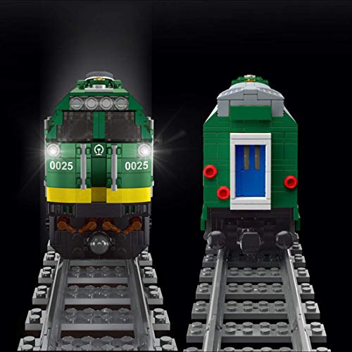 Bloques de construcción de locomotoras de Trenes de tecnología, 2.4 GHz/App Tren con Control Remoto con Juego de rieles, 2086 Piezas de Juguete de construcción compatibles con Lego