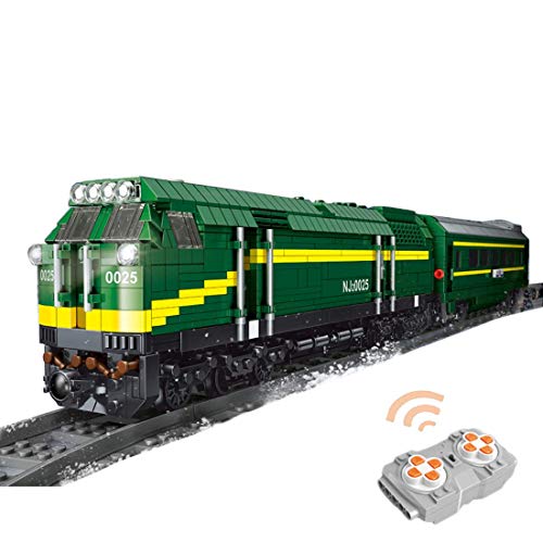 Bloques de construcción de locomotoras de Trenes de tecnología, 2.4 GHz/App Tren con Control Remoto con Juego de rieles, 2086 Piezas de Juguete de construcción compatibles con Lego