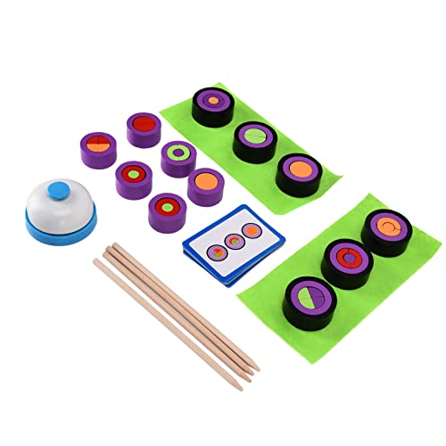 Bloques de Construcción de Madera, Buena Mano de Obra, Variedad Rica, Resistente Y Duradero, Juguete de Sushi, Forma de Sushi para Mayores de 3 Años para Juguetes de(Juego Maestro ZM-Sushi)