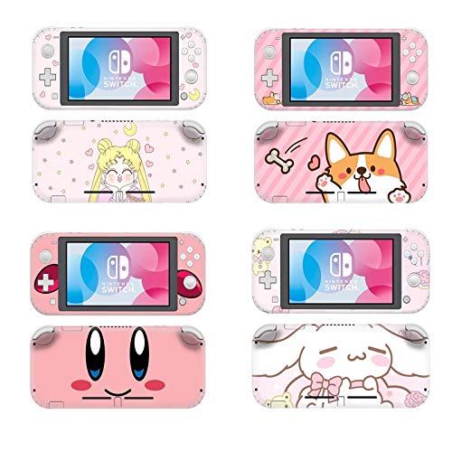 BLOUR Lindo Gato Perro Sailor Moon Protector de Piel de Pantalla Protectora Pegatina para Nintendo Switch Lite NS Mini Consola decoración calcomanía Funda