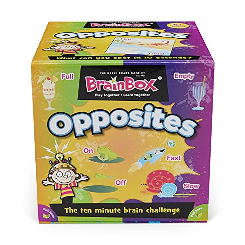 BrainBox | Opuestos | Juego de Cartas | Edades 8+ | 1+ Jugadores | 10 Minutos Jugando Tiempo