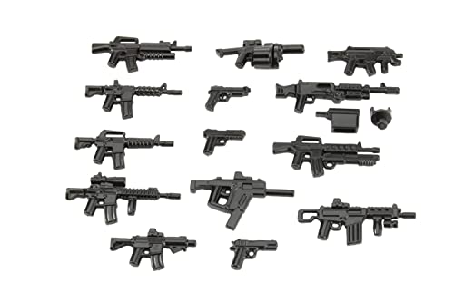 BrickArms Modern Combat Frontline Armonpack, 14 pistolas personalizadas para minifgures LEGO®