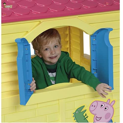 BricoLoco. Casa infantil para exterior jardín de Peppa Pig. Casa juguete Peppa Pig grande. Casa para jardín infantil para niños y niñas.