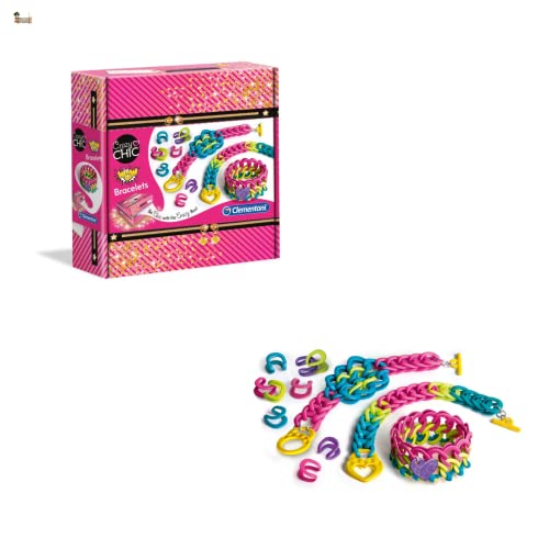 BricoLoco. Lote juego hacer colgantes y collares y juego hacer pulseras. Actividades manualidades infantiles crea tus joyas. Abalorios collares