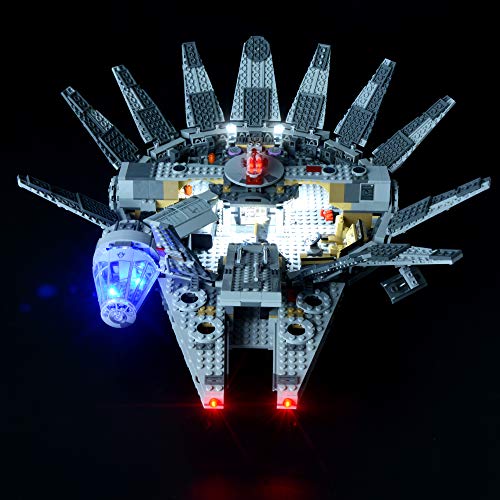 BRIKSMAX Kit de Iluminación Led para Halcón Milenario-Compatible con Ladrillos de Construcción Lego Modelo 75105-Juego de Legos no Incluido