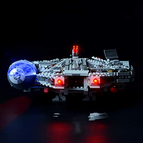 BRIKSMAX Kit de Iluminación Led para Halcón Milenario-Compatible con Ladrillos de Construcción Lego Modelo 75105-Juego de Legos no Incluido