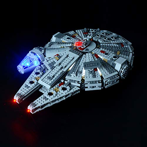 BRIKSMAX Kit de Iluminación Led para Halcón Milenario-Compatible con Ladrillos de Construcción Lego Modelo 75105-Juego de Legos no Incluido