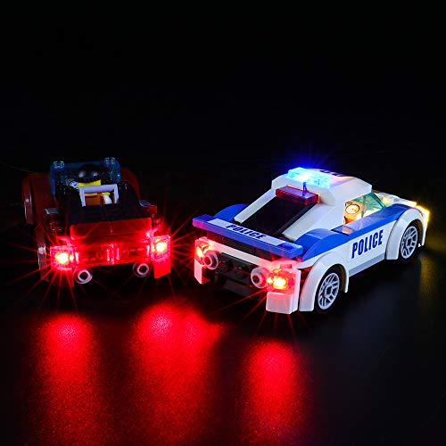 BRIKSMAX Kit de Iluminación Led para Lego City Police Persecución por la Autopista,Compatible con Ladrillos de Construcción Lego Modelo 60138, Juego de Legos no Incluido