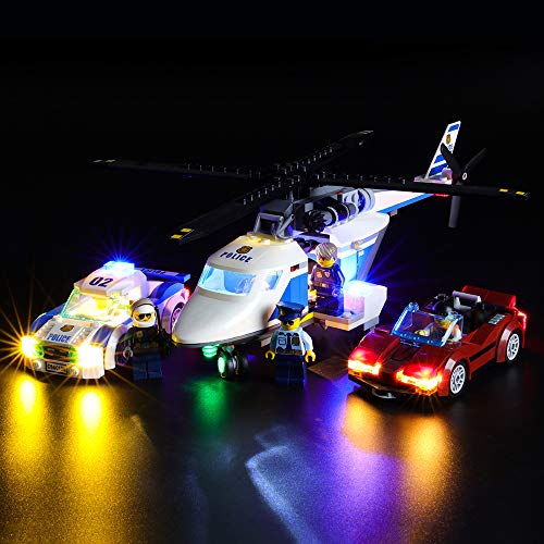 BRIKSMAX Kit de Iluminación Led para Lego City Police Persecución por la Autopista,Compatible con Ladrillos de Construcción Lego Modelo 60138, Juego de Legos no Incluido