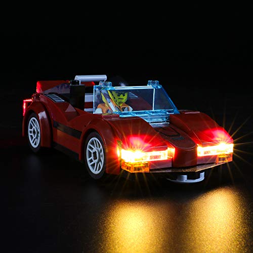 BRIKSMAX Kit de Iluminación Led para Lego City Police Persecución por la Autopista,Compatible con Ladrillos de Construcción Lego Modelo 60138, Juego de Legos no Incluido