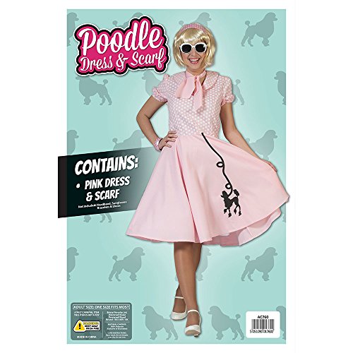 Bristol Novelty- Vestido Poodle Rosa, Color, M (AC760)