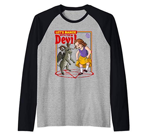 Brujería Let's Dance with the Devil Satanic Baphomet juego Camiseta Manga Raglan