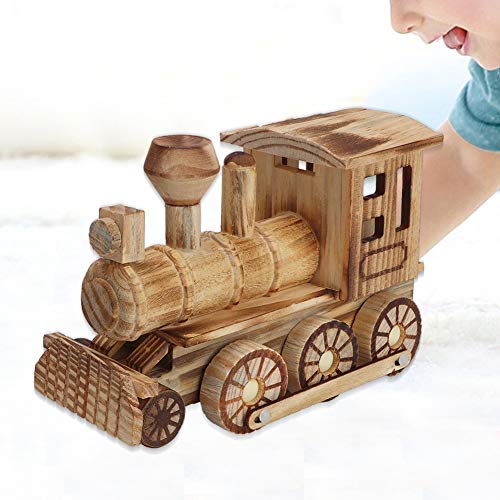 BTER Modelo de Tren de Vapor, Locomotora de Madera Modelo de Tren de Madera, Tren de Juguete, para decoración del hogar Decoración de Habitaciones Infantiles