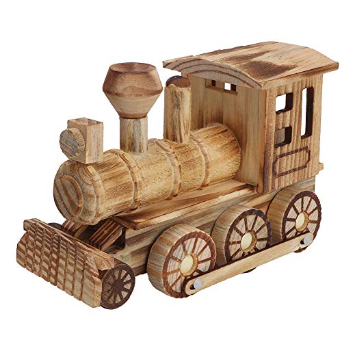 BTER Modelo de Tren de Vapor, Locomotora de Madera Modelo de Tren de Madera, Tren de Juguete, para decoración del hogar Decoración de Habitaciones Infantiles