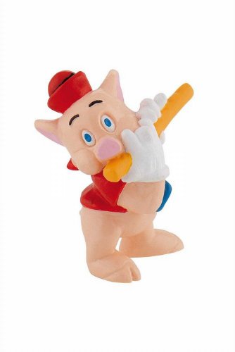 Bullyland 12490 - Figura de Juego, los 3 cerditos de Walt Disney, silbador, Aprox. 6 cm de Altura, Figura Pintada a Mano, sin PVC, para Que los niños jueguen de Forma imaginativa