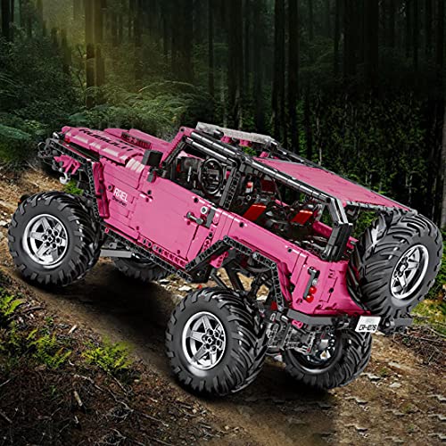 Bulokeliner Bloques de construcción para vehículos todoterreno Jeep Wrangler Rubicon, 2343 + piezas 1:8, modelo deportivo, compatible con Lego