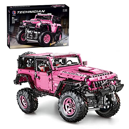 Bulokeliner Bloques de construcción para vehículos todoterreno Jeep Wrangler Rubicon, 2343 + piezas 1:8, modelo deportivo, compatible con Lego