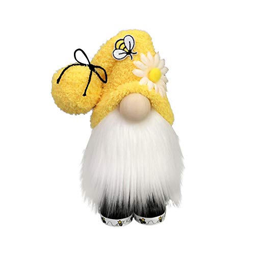 Bumble Bee Gnomes, Día La Abeja Mundial Muñeca Sin Rostro Lleva De Peluche, Peluche Gnomo Hecho A Mano, Decoración La Primavera La Abeja Miel, Amarillo Y Negro Escandinavo Nisse Sueco Honey Bee Elf