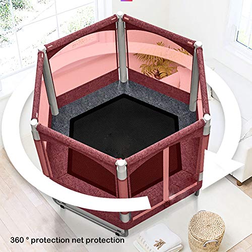 Cama elástica AGYH Trampolín De 50 Pulgadas Niños, Baloncesto Stand, Barra del Levantamiento, 3 Piernas En Forma De U, Cifrado Red Protectora, Fitness Deportivo Juguete, 150 Kg De Carga