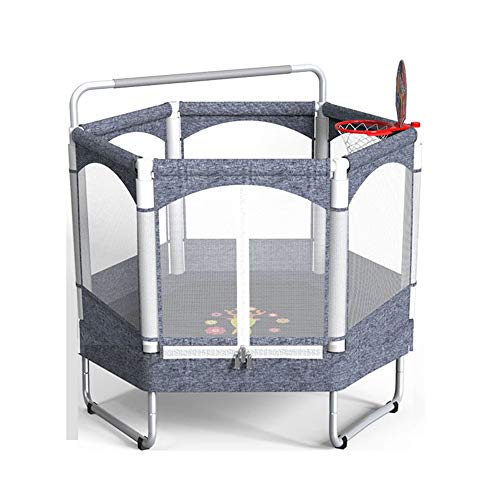 Cama elástica AGYH Trampolín De 50 Pulgadas Niños, Baloncesto Stand, Barra del Levantamiento, 3 Piernas En Forma De U, Cifrado Red Protectora, Fitness Deportivo Juguete, 150 Kg De Carga