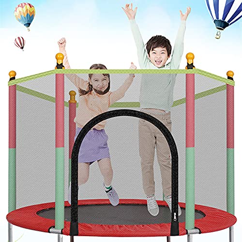 Cama elástica infantil plegable de 55 pulgadas, castillo hinchable para niños, castillo hinchable, parque de juegos para interiores, con barandillas de seguridad, para School Kid Adult Sport Workout