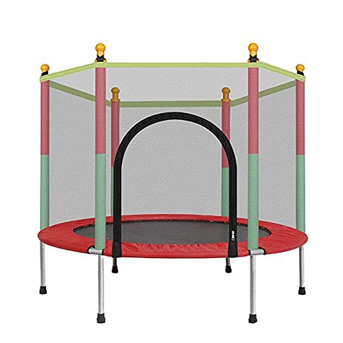 Cama elástica infantil plegable de 55 pulgadas, castillo hinchable para niños, castillo hinchable, parque de juegos para interiores, con barandillas de seguridad, para School Kid Adult Sport Workout