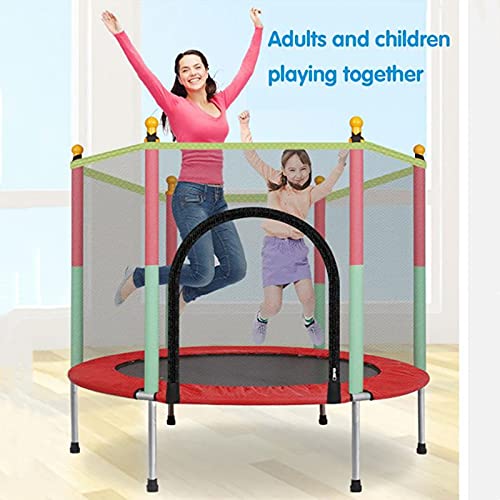 Cama elástica infantil plegable de 55 pulgadas, castillo hinchable para niños, castillo hinchable, parque de juegos para interiores, con barandillas de seguridad, para School Kid Adult Sport Workout