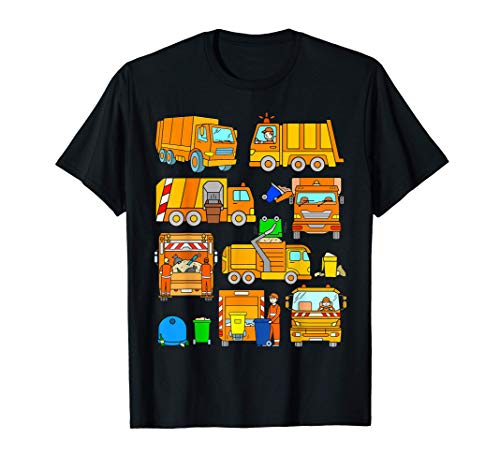 Camión de Basura Camiones Coche Naranja Gigante Niños Camion Camiseta