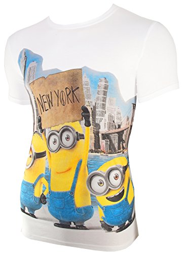 Camiseta de Minions New York, color blanco, Weiß, Medium