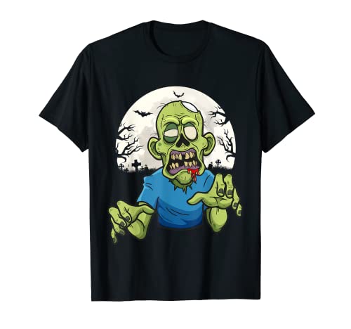 Camiseta Scary Zombie Halloween Boys Kids Face Zombies Camiseta