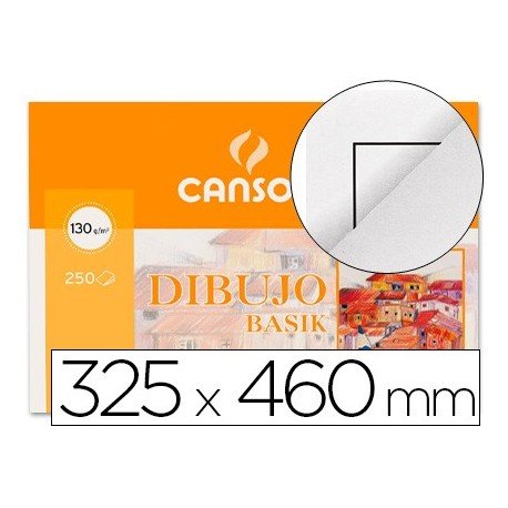 Canson Dibujo Basik Recuadro, Minipack A3+ (32,5x46 cm) 10 Hojas 130g