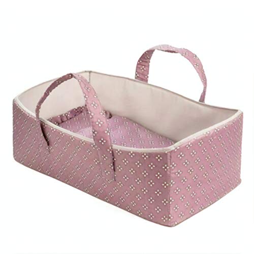 Capazo para muñecas - Moisés - Medida: 43 x 27 x 14 cm - Para muñecas de hasta 42 cm (muñeco no incluido) - Incluye cojín y colcha.