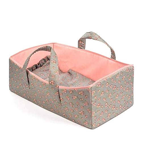 Capazo para muñecas - Moisés - Medida: 43 x 27 x 14 cm - Para muñecas de hasta 42 cm (muñeco no incluido) - Incluye cojín y colcha.