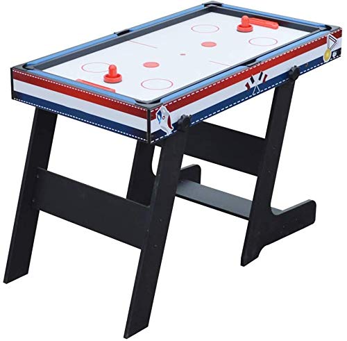 CARACHOME Mesa multijuego Plegable 4 en 1, Mesa de Billar/Air Hockey/Mini Mesa de Ping Pong con Patas Plegables, para Adultos y niños, Juegos Familiares