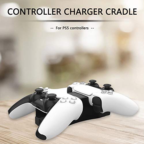 Cargador LED para Sony PS5 Gamepad Dual USB de carga, base de carga 2020 tipo C