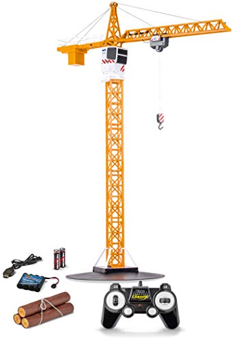 Carson 1:20 Tower Crane 2.4G 100% RTR, grúa de Control Remoto con Funciones, Incluye Pilas y Mando a Distancia (500907301)