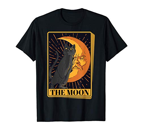 Carta del tarot Luna creciente y gato gráfico Gato Preto Camiseta