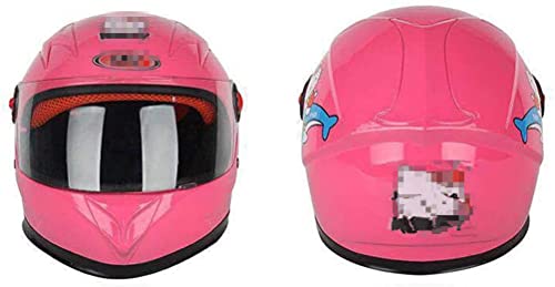 Cascos de moto para niños Casco Casco Completo Cascos Cascos de seguridad Casco de seguridad Casco Niños Motocicletas Integral Cascos de Motorbike para Niñas Niños Rosa