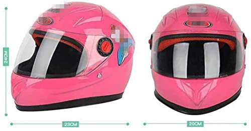 Cascos de moto para niños Casco Casco Completo Cascos Cascos de seguridad Casco de seguridad Casco Niños Motocicletas Integral Cascos de Motorbike para Niñas Niños Rosa