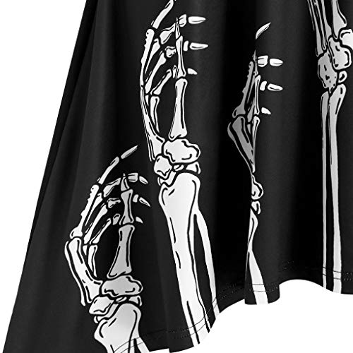 catmoew Vestido gótico de sin Manga de Encaje con Hombros Descubiertos y Talla Grande de Halloween para Mujer Vestido Vintage gótico Pirata, Carnaval, Disfraz de Swing