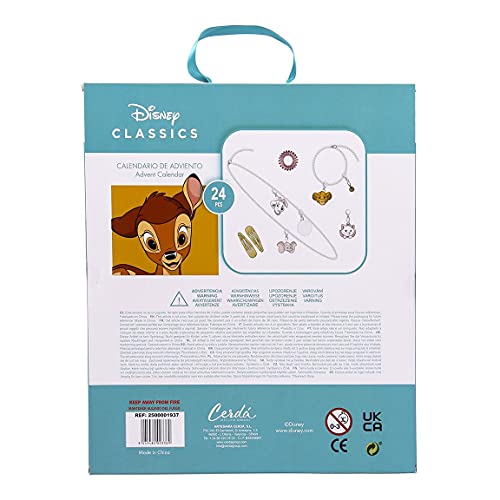 CERDÁ LIFE'S LITTLE MOMENTS- Calendario Adviento Bisutería con 24 Accesorios de Personajes Licencia Oficial Disney, Multicolor (2500001937)