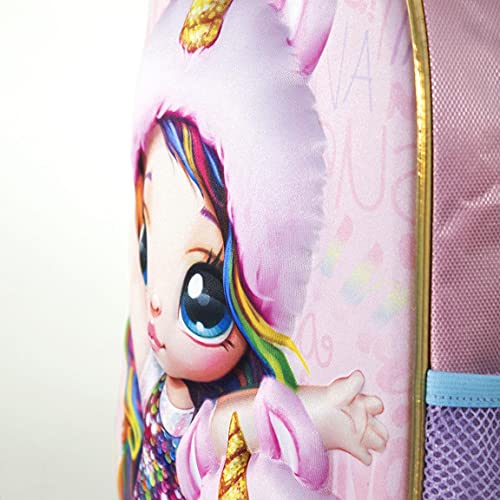 CERDÁ LIFE'S LITTLE MOMENTS Infantil 3D de NaNaNaSurprise-Licencia Oficial MGA para Niñas, Azul, Mochila Recomendada 3-6 años, en Edad de Preescolar