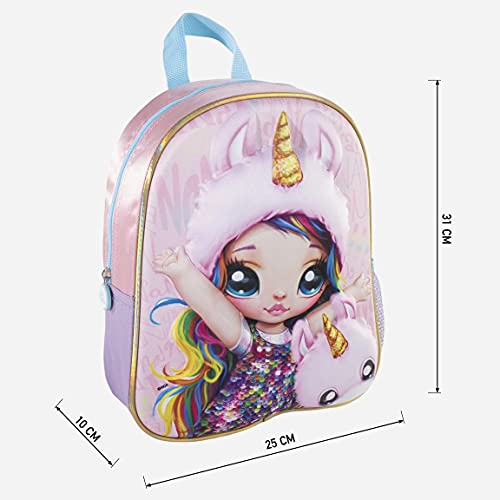 CERDÁ LIFE'S LITTLE MOMENTS Infantil 3D de NaNaNaSurprise-Licencia Oficial MGA para Niñas, Azul, Mochila Recomendada 3-6 años, en Edad de Preescolar